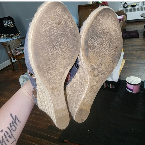 Report size 9 denim wedge sandal - Picture 4 of 6